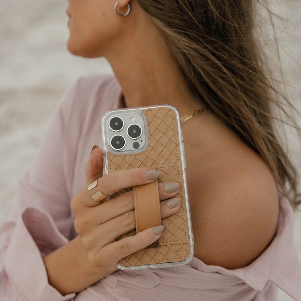 Tan Quilted iPhone Case for 12 Pro Max